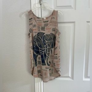 Women’s tank top size small elephant print